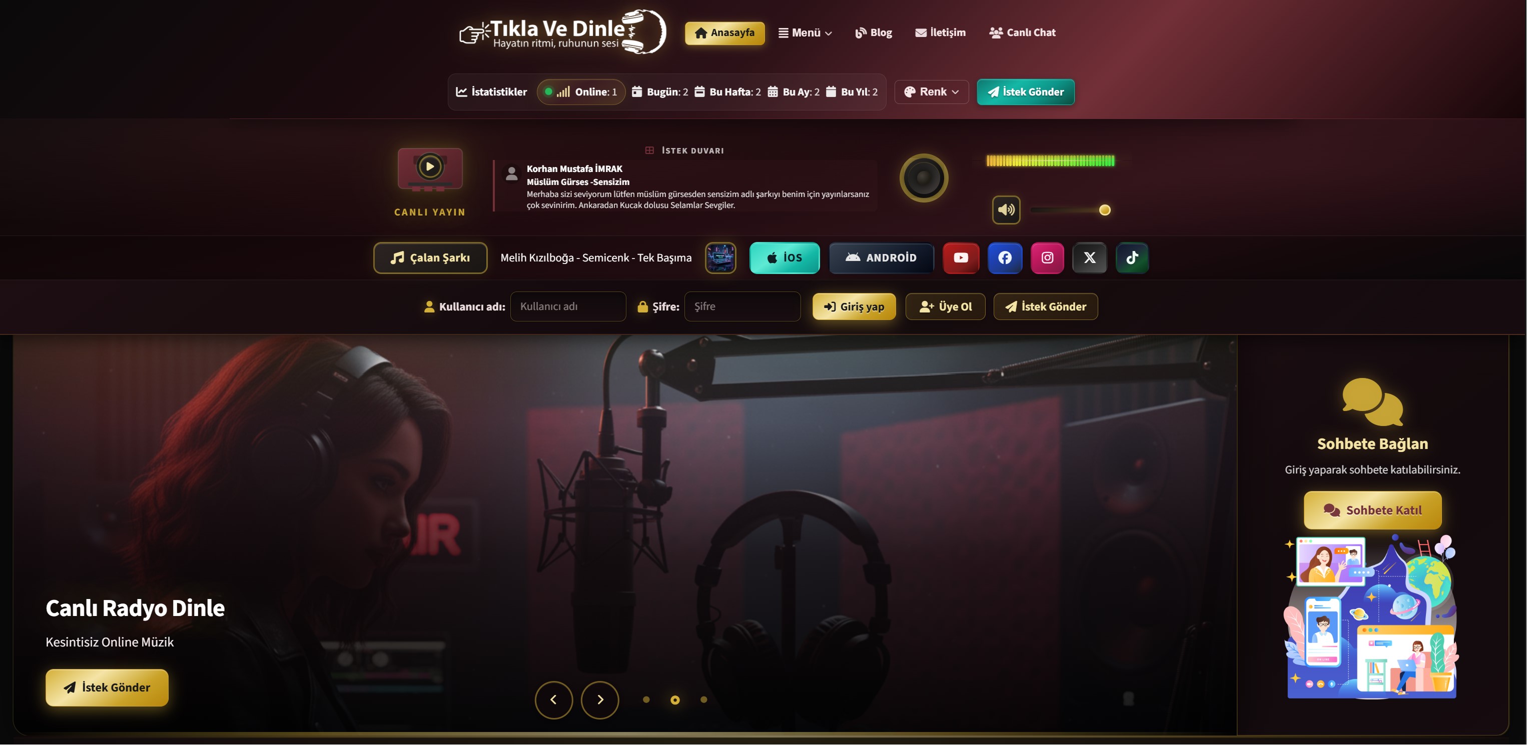 Tıkla Ve Dinle Radyo Scripti